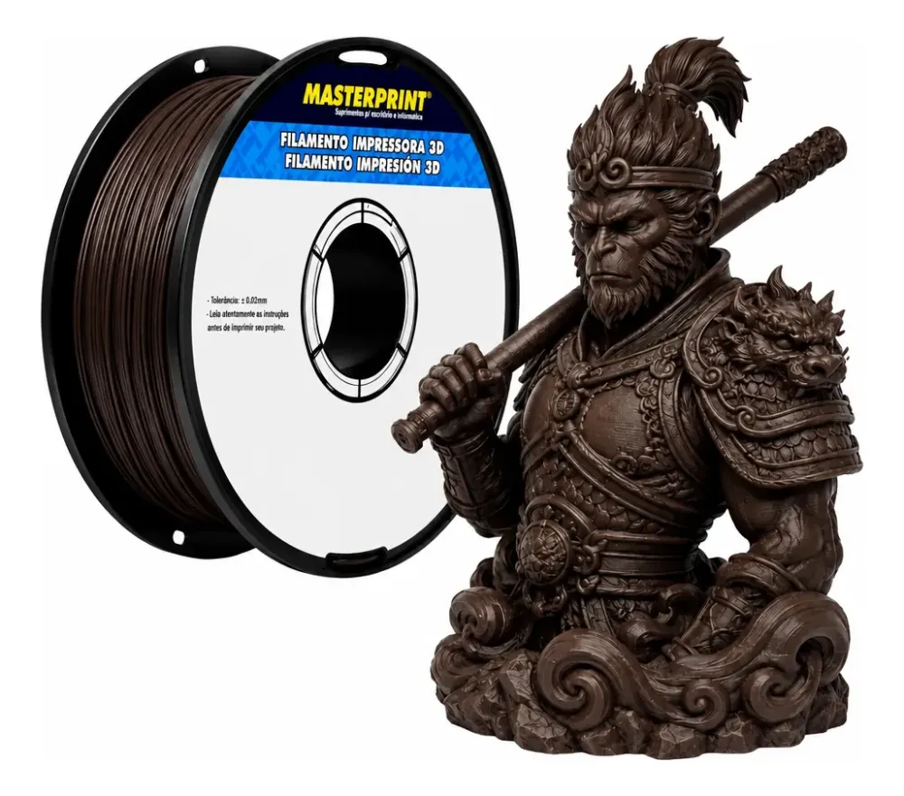 Filamento Masterprint  PLA 1.75mm 1kg - Café