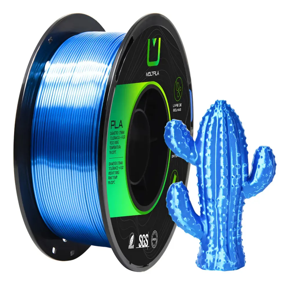 Filamento Multifila PLA SILK 1.75mm 1kg - Azul Safira