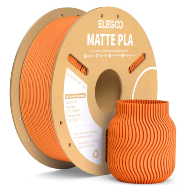 Filamento Elegoo PLA Matte 1.75mm 1kg - Laranja
