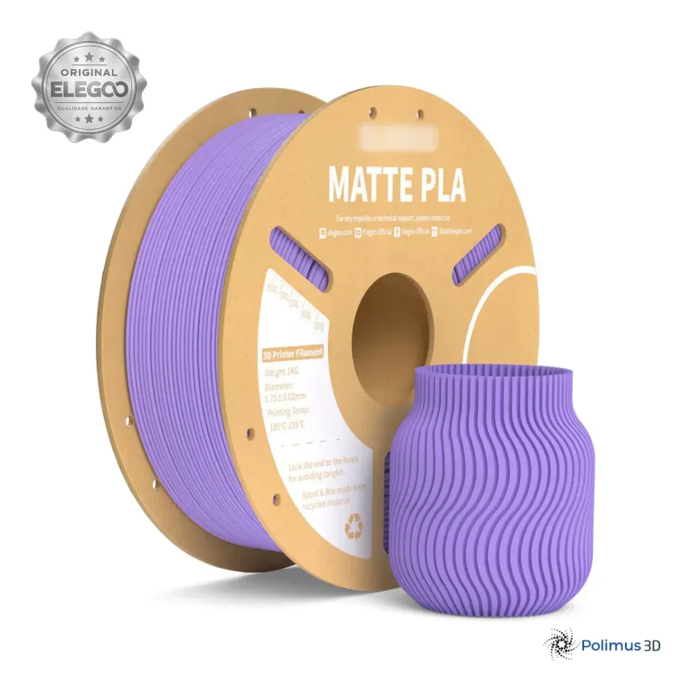 Filamento Elegoo PLA MATTE 1.75mm 1kg - Lavanda