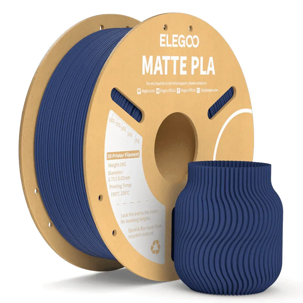 Filamento Elegoo PLA Matte 1.75mm 1kg - Azul Escuro