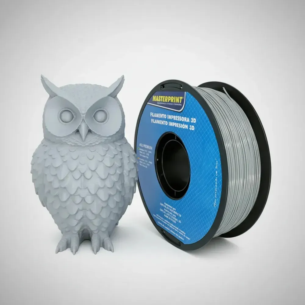 Filamento Masterprint  PLA 1.75mm 1kg - Cinza