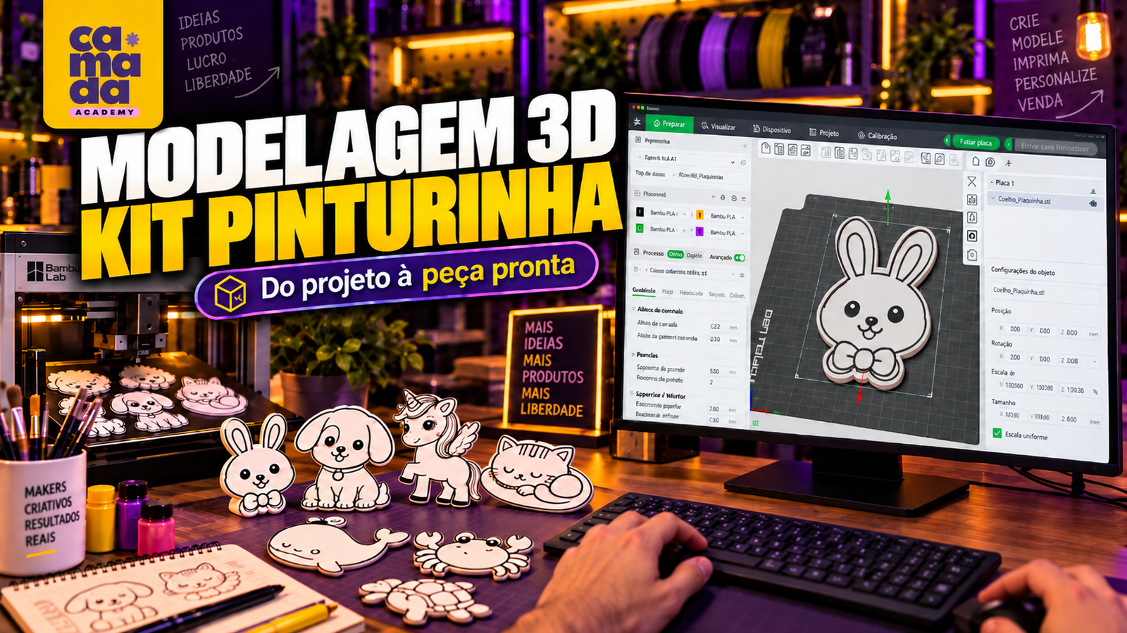 Modelagem 3D para Kit Pinturinha